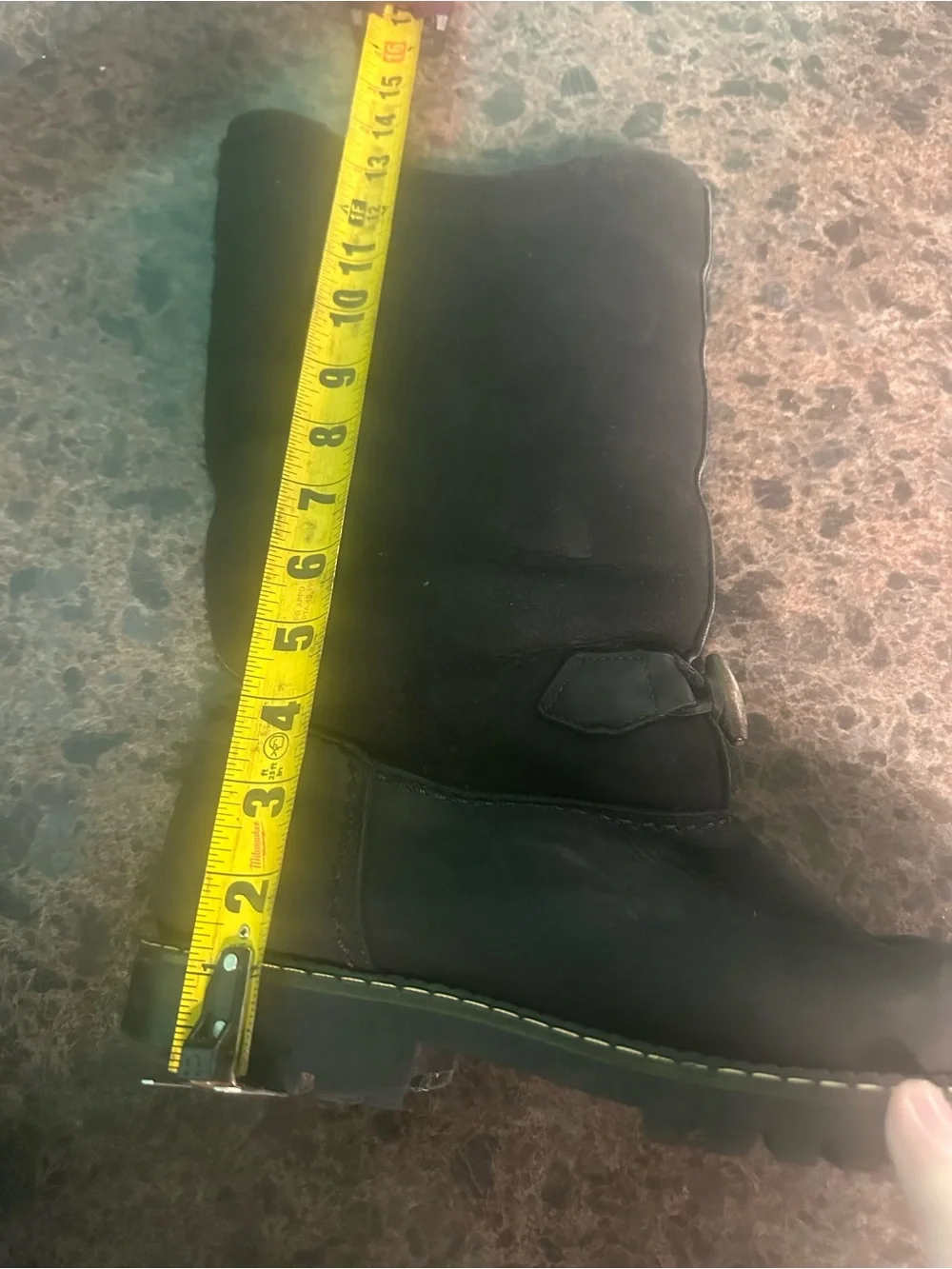 Sorel Black Suede Leather Mid-Calf Button Detail Boots Woman’s 9/9.5